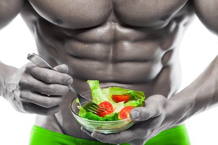 Image result for bodybuilder eat salad