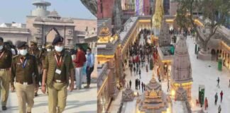 श्रीकाशी विश्वनाथ मंदिर में धोती कुर्ता पहनकर नंगे पांव ड्यूटी करने वाले पुलिसकर्मियों के लिए मंगाए गए खड़ाऊ
