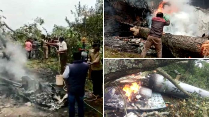 Tamil nadu military helicopter crashes