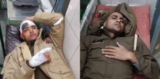 अलीगढ़: ट्रक ने चेकिंग कर रहे स्टेटिक मजिस्ट्रेट और पुलिसकर्मियों को मारी जोरदार टक्कर, 2 सिपाहियों समेत 4 घायल