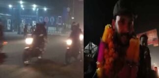 यूपी: ना कोरोना ना चुनाव आयोग का डर, सपा प्रत्याशी ने कारों पर स्टंट करते हुए निकाला जुलूस