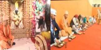 रविदास जयंती: सीएम योगी ने वाराणसी के संत दरबार मे लगाई हाज़िरी, पूजन-अर्चन के बाद छका लंगर