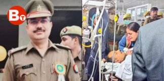 लखनऊ: सड़क हादसे में ऑन ड्यूटी इंस्पेक्टर की मौत, पत्नी का रो-रो के बुरा हाल