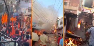 राजस्थान: करौली में हिंदू नववर्ष पर निकली शोभायात्रा पर मुस्लिम बहुल इलाके में पथराव से भड़की हिंसा, आधा दर्जन दुकानें आग के हवाले, 40 घायल Rajasthan Karauli bike railly