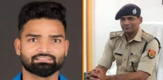 झांसी: हेड कांस्टेबल के बेटे का मुंबई इंडियंस की टीम में हुआ चयन, SSP शिव हरि मीणा ने दी बधाई Jhansi Head constable Shyam nath Singh