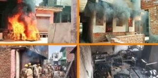 आगरा: हिंदू लड़की को भगाने के आरोपी साजिद के घर में लगाई आग, गिरफ्तारी न होने पर फूटा लोगों का गुस्सा Agra gym operator sajid