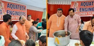 लखनऊ में बड़ा मंगल की धूम, गोमतीनगर में पूड़ी सब्जी वितरित करते नजर आए BJP नेता अशुतोष टंडन व पूर्व जलशक्ति मंत्री महेंद्र सिंह