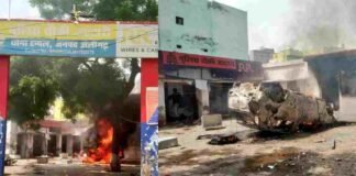 Agnipath Protest: अलीगढ़ में प्रदर्शनकारियों ने लगाई पुलिस चौकी में आग, दारोगा की गाड़ी को भी फूंका, हमले में CO घायल
