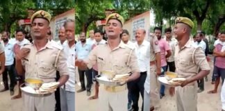 ‘कच्ची रोटी, पानी वाली दाल…कैसे कोई इसे खाए’ मेस का खाना दिखाते हुए फूट-फूट कर रोया UP Police का सिपाही, बर्खास्तगी की मिल रही धमकी