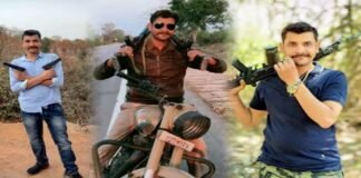 हमीरपुर में हथियारों का शौकीन सिपाही, असलहों के साथ फोटो वायरल, अफसरों ने साधी चुप्पी