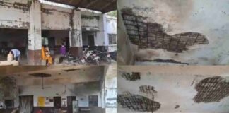 कानपुर देहात: जर्जर हालत में बारा पुलिस चौकी की छत व दीवारें, बारिश में टपकता है पानी, डर के साए में ड्यूटी कर रहे पुलिसकर्मी