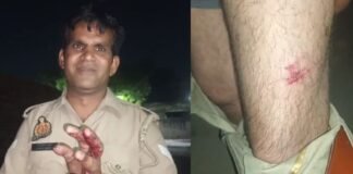आगरा: शाहगंज थाने में इंस्पेक्टर की दबंगई, सिपाही को डंडे से पीटकर किया लहूलुहान, जान बचाकर भागा पुलिसकर्मी Agra inspector beat up constable