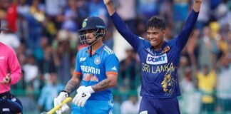 IND vs SL: टीम इंडिया 213 रन पर ऑलआउट, स्पिनर्स ने झटके सभी 10 विकेट