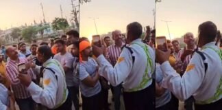 गाजियाबाद: ‘जय माता दी’ स्टीकर लगे वाहने के चालान पर बवाल, हिंदू रक्षा दल ने ट्रैफिक पुलिसकर्मी को धमकाते हुए कहा- योगी को बुला Ghaziabad Jai Mata Di Sticker