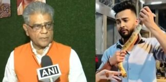 Elvish Yadav: एल्विश यादव मामले में UP के वन मंत्री अरुण सक्सेना ने दी प्रतिक्रिया, कही ये बड़ी बात Elvish Yadav Arun Kumar Saxena