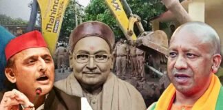 पूर्वांचल में गरमाई ‘ब्राह्मण’ सियासत, हरिशंकर तिवारी का चबूतरा तोड़ने पर भड़के अखिलेश
