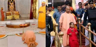 सीएम योगी ने रामलला के श्रीचरणों में झुकाया शीश, हनुमानगढ़ी में भी लगाई हाजिरी