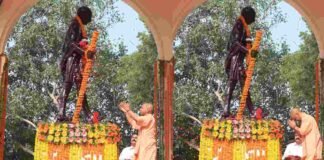गांधी जी के नेतृत्व में चला आजादी का आंदोलन अंग्रेजों के राज को समाप्त करने में रहा सफलः योगी