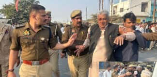 सोशल मीडिया पर छाए संभल के SP, हादसे में घायल बुजुर्ग के लिए रुकवाया काफिला, अपने वाहन से पहुंचाया अस्पताल SP Krishna Kumar Bishnoi