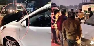 पति ने पत्नी को प्रेमी के साथ रंगे हाथों दबोचा, बोनट पर सवार हो कर पति ने किया हंगामा Moradabad News