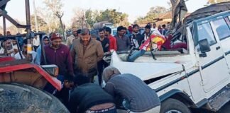 सोनभद्र में भीषण सड़क हादसा: महाकुंभ से लौट रही बोलेरो की ट्रेलर ट्रक से टक्कर, 4 श्रद्धालुओं की मौत, 7 घायल Sonbhadra