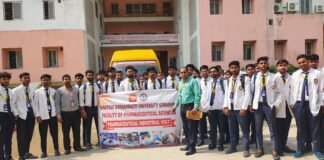 महायोगी गोरखनाथ विश्वविद्यालय गोरखपुर के डी.फार्मा 2024-25 बैच के छात्रों ने किया बर्नेट फार्मास्यूटिकल प्राइवेट लिमिटेड का औद्योगिक भ्रमण