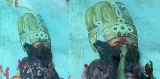 गाजियाबाद रेलवे स्टेशन पर हंगामा, औरंगजेब की पेंटिंग को लेकर विवाद, हिंदू संगठन ने पोती कालिख