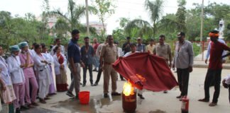 महायोगी गोरखनाथ चिकित्सालय में आयोजित हुआ अग्नि सुरक्षा प्रशिक्षण कार्यक्रम