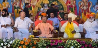 रामनगरी में सीएम योगी, हनुमत कथा मंडपम का किया लोकार्पण, कहा -अयोध्या को वापस मिला उसका गौरव