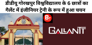 डीडीयू के 6 विद्यार्थियों का गैलेंट कंपनी में ग्रेजुएट इंजीनियर ट्रेनी के लिए चयन
