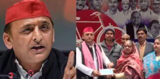 अखिलेश यादव ने मृतक BLO विजय वर्मा के परिजनों को दिया 2 लाख का चेक, बोले- BJP वोट छीनने की साजिश रच रही