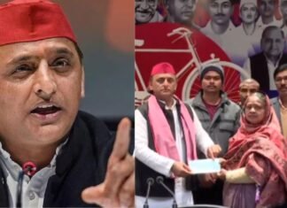 अखिलेश यादव ने मृतक BLO विजय वर्मा के परिजनों को दिया 2 लाख का चेक, बोले- BJP वोट छीनने की साजिश रच रही