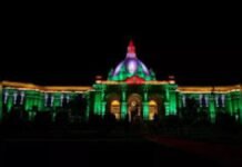 उत्तर प्रदेश का विधानसभा लाइटिंग से जगमगाया,बजट सत्र से पहले सतीश महाना ने दिखाई आधुनिक सजावट
