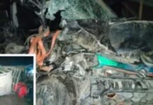 फर्रुखाबाद: इटावा-बरेली हाईवे पर भीषण हादसा ,नशे में धुत ट्रक चालक ने कार में मारी टक्कर