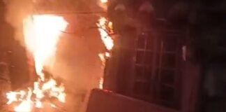 गोंडा में HDFC बैंक एटीएम में भीषण आग, शॉर्ट सर्किट से लगी आग, दमकल ने काबू पाया