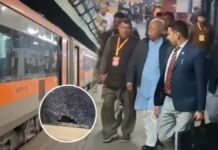 लखनऊ से मेरठ जा रही वंदे भारत पर पथराव, ट्रेन में RSS प्रमुख मोहन भागवत थे मौजूद