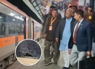 लखनऊ से मेरठ जा रही वंदे भारत पर पथराव, ट्रेन में RSS प्रमुख मोहन भागवत थे मौजूद