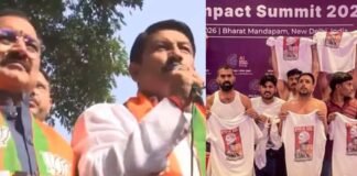 AI समिट में यूथ कांग्रेस के हंगामे को लेकर BJP में विरोध, कांग्रेस मुख्यालय के बाहर किया प्रदर्शन, कार्यकर्ताओं ने तोड़े बैरिकेड्स