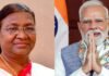 पीएम मोदी-राष्ट्रपति मुर्मू ने देशवासियों को दी मुबारकबाद