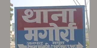 मथुरा: मगोर्रा थाना पुलिस और बदमाश के बीच मुठभेड़, बदमाश कुलदीप घायल, तमंचा-कारतूस-बाइक बरामद