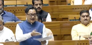 ‘कुछ सदस्य खुद को बहुत ज्ञानी मानते हैं…’, संसद में किरेन रिजिजू का विपक्ष पर हमला