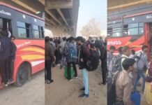 पीलीभीत: हरिद्वार से आ रही बस में क्षमता से दोगुनी सवारियां, छत पर भी 20 लोग, ARTO ने ओवरलोड बस सीज की