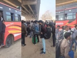 पीलीभीत: हरिद्वार से आ रही बस में क्षमता से दोगुनी सवारियां, छत पर भी 20 लोग, ARTO ने ओवरलोड बस सीज की