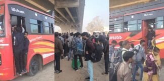 पीलीभीत: हरिद्वार से आ रही बस में क्षमता से दोगुनी सवारियां, छत पर भी 20 लोग, ARTO ने ओवरलोड बस सीज की