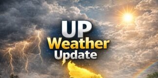 यूपी में मौसम का मिजाज बदला: 40 जिलों में आज बारिश का अलर्ट, 30 किमी/घंटा की रफ्तार से हवाएं, आंधी-ओले और बिजली गिरने की आशंका