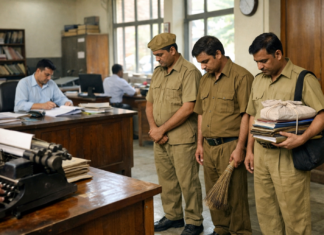 कानपुर कलेक्ट्रेट में सख्ती : टाइपिंग टेस्ट में दो बार फेल होने पर 3 जूनियर क्लर्क डिमोट, चपरासी बनाए गए AI Generated Photo