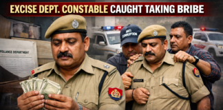इटावा में रिश्वतखोरी का बड़ा मामला : आबकारी विभाग के हैडकांस्टेबल तहसीलदार सिंह को 12 हजार रुपये रिश्वत लेते रंगे हाथ पकड़ा, एंटी करप्शन टीम ने गिरफ्तार किया