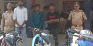 गोरखपुर गुलरिहा में स्टंटबाजी करने वालों पर पुलिस की सख्ती : तीन युवक हिरासत में, तीन मोटरसाइकिल सीज