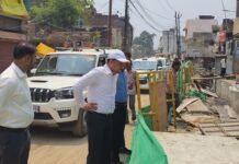 विरासत गलियारा निर्माण कार्य का निरीक्षण, नई पाइपलाइन डालने के निर्देश