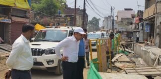 विरासत गलियारा निर्माण कार्य का निरीक्षण, नई पाइपलाइन डालने के निर्देश